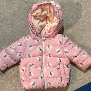Disney Baby Pink Minnie Dot Hooded Jacket